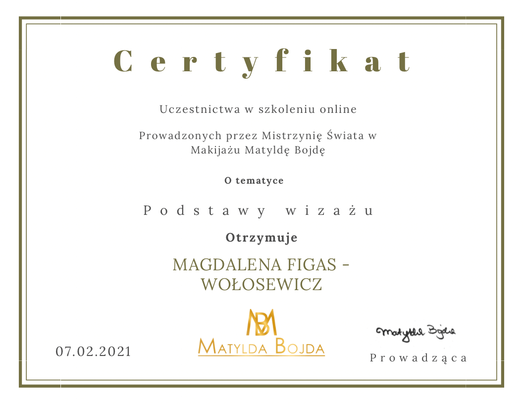 Certyfikat Matylda Bojda_Podstawy Wizażu_07.02.2021